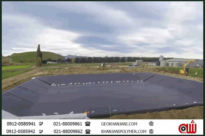 إنشاء خزان زراعي باستخدام جهاز لحام الجيوممبران أريان ويلد